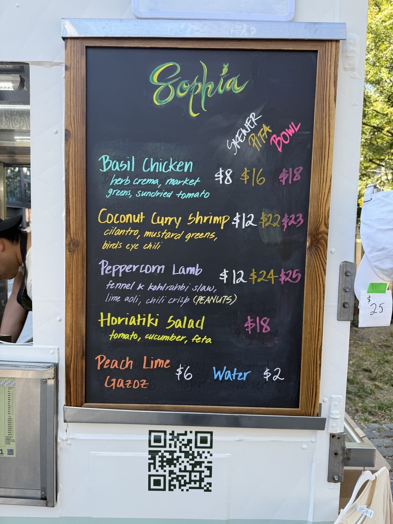 Sophia Menu