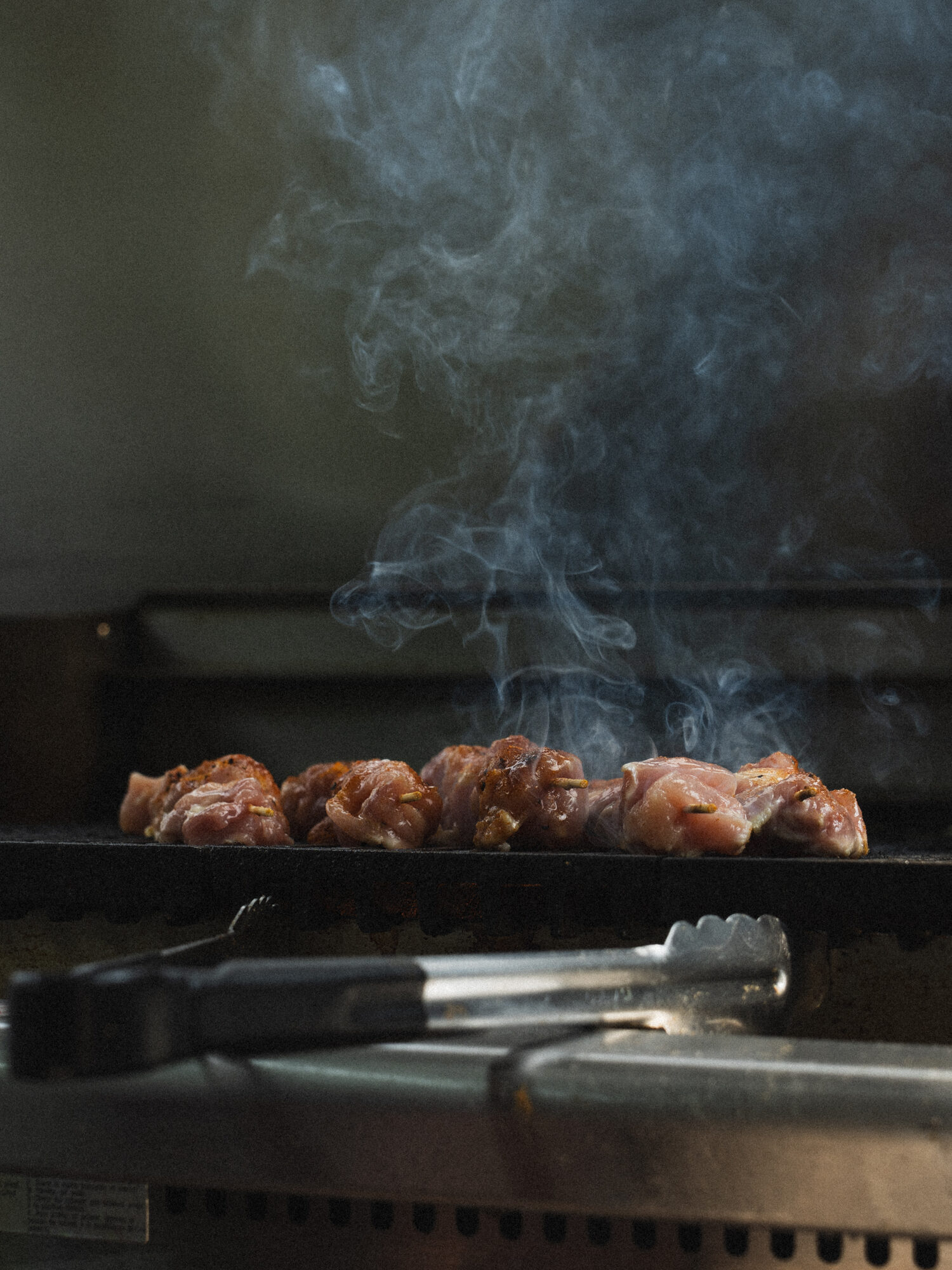 Skewers on the grill